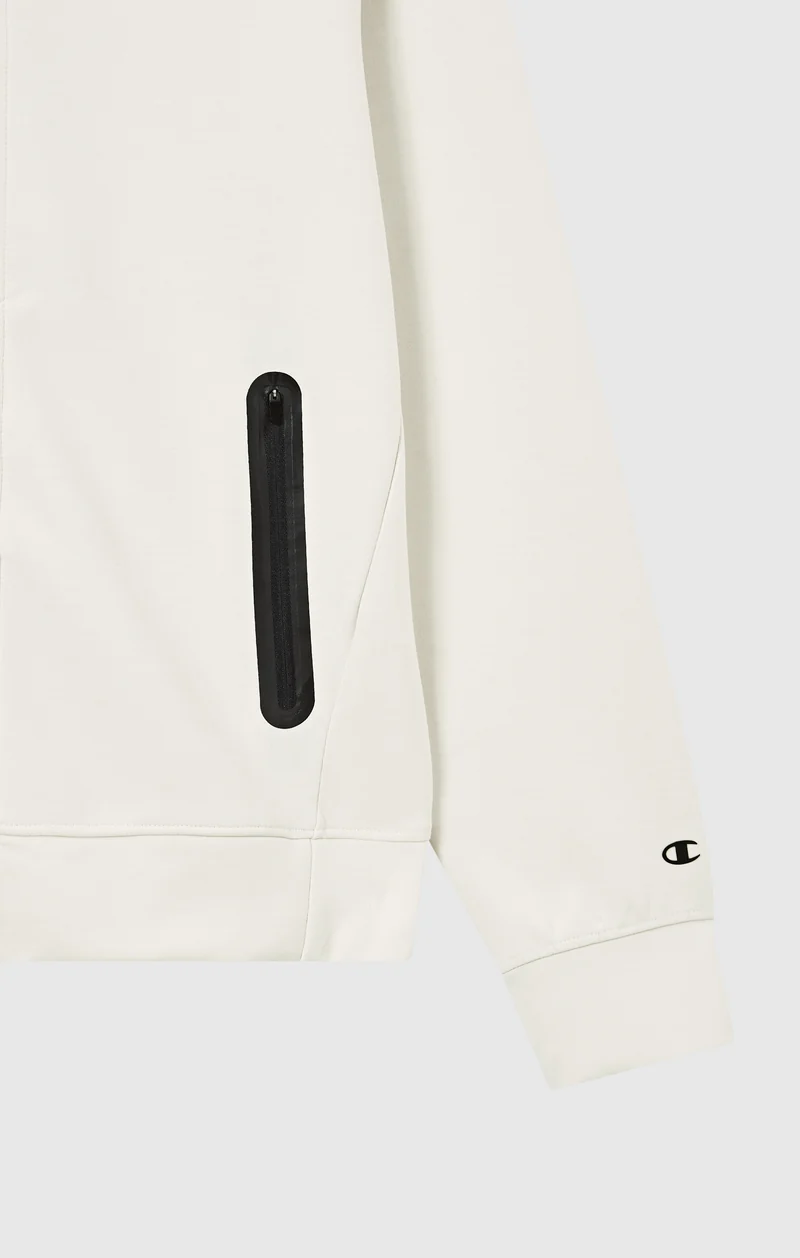 Men’s Stretch Poly-Cotton Full Zip Hooded Sweatshirt C-Tech