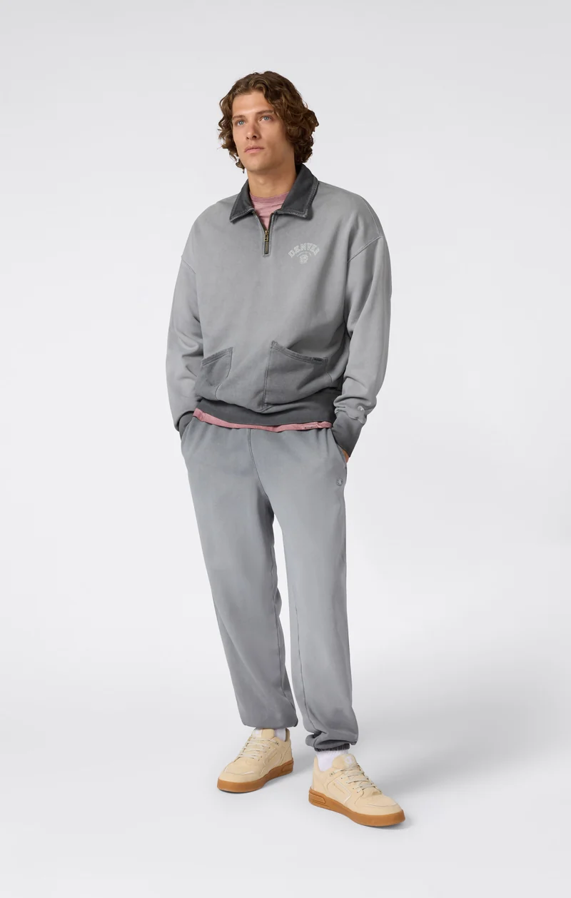 Men’s Washed Polo Half-Zip Neck Heavyweight Sweatshirt Time Capsule
