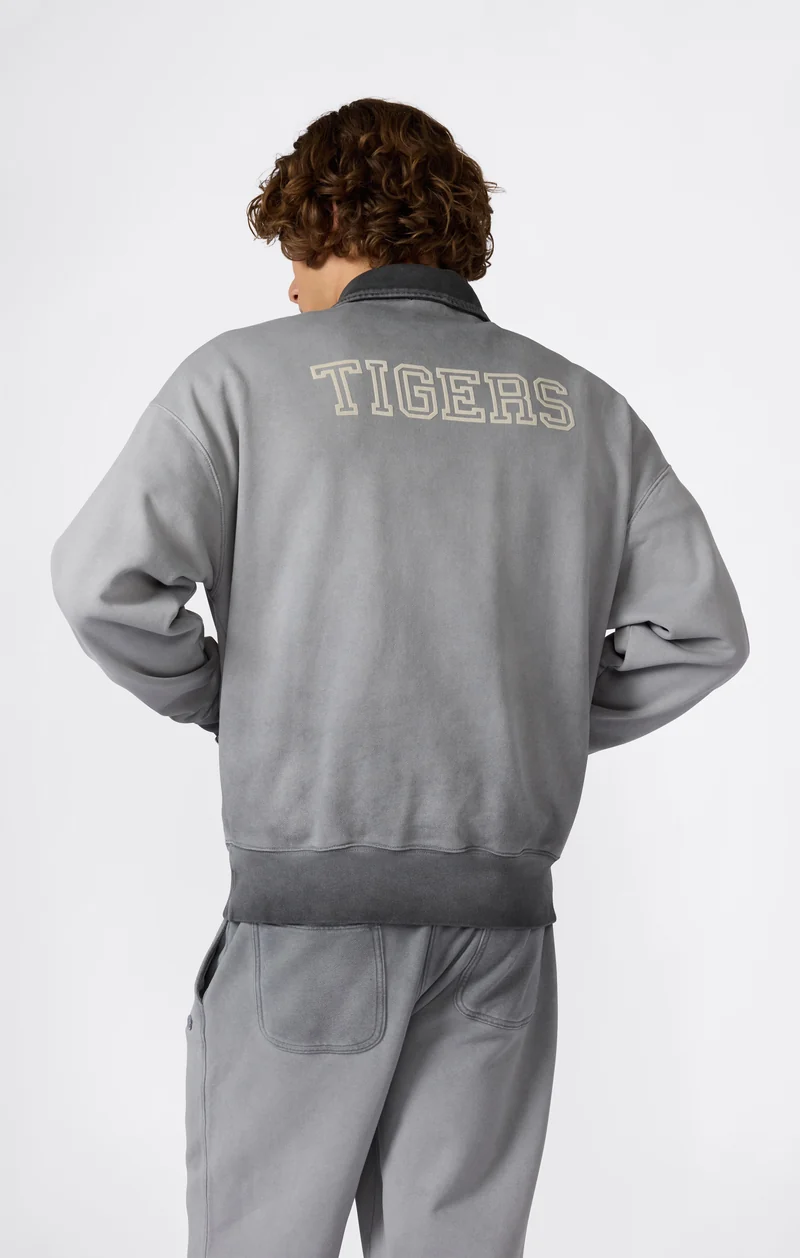 Men’s Washed Polo Half-Zip Neck Heavyweight Sweatshirt Time Capsule