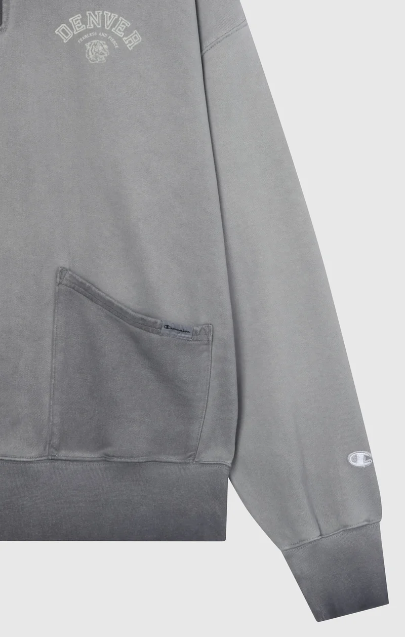 Men’s Washed Polo Half-Zip Neck Heavyweight Sweatshirt Time Capsule