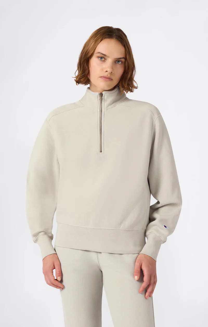 Women’s Heavyweight Half-Zip Fleece Sweatshirt Reverse Weave