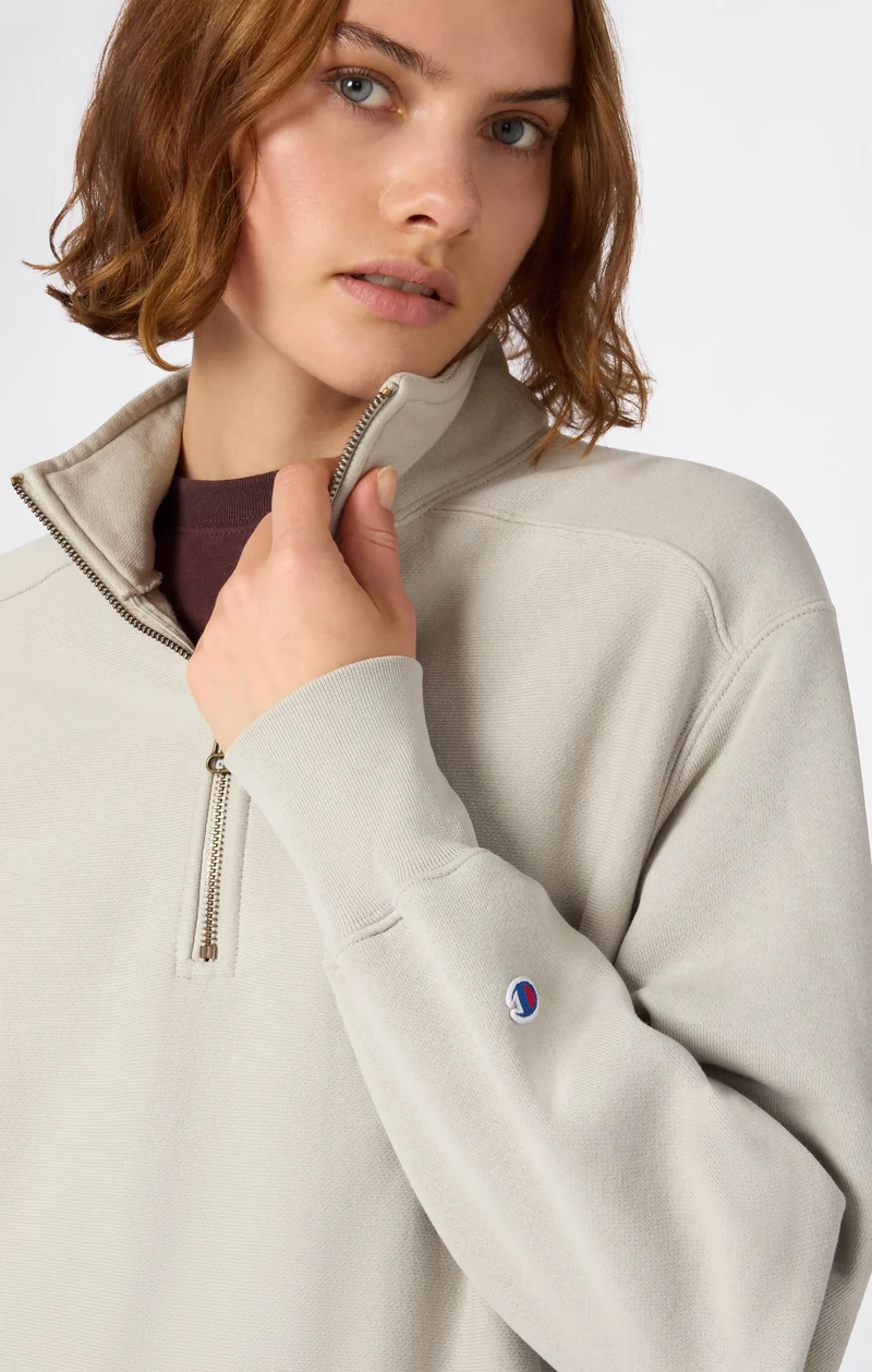 Women’s Heavyweight Half-Zip Fleece Sweatshirt Reverse Weave