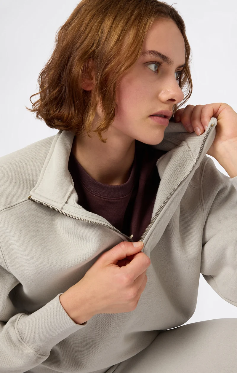 Women’s Heavyweight Half-Zip Fleece Sweatshirt Reverse Weave