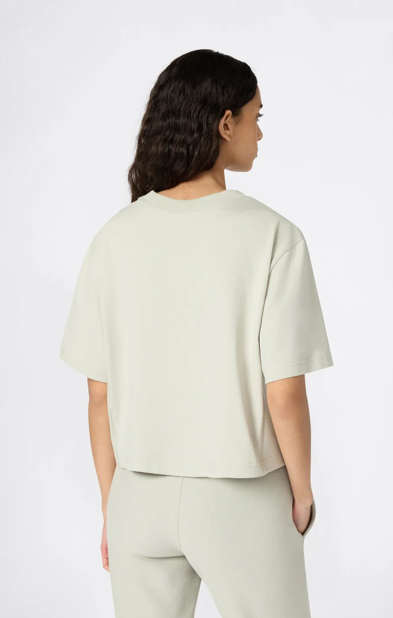 Cropped Women's T-Shirt in Heavy Cotton Jersey