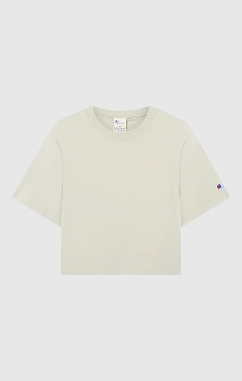 Cropped Women's T-Shirt in Heavy Cotton Jersey