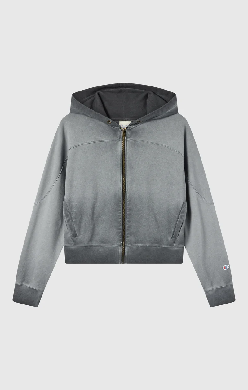 Women’s Washed Full Zip Heavyweight Sweatshirt Hoodie Time Capsule