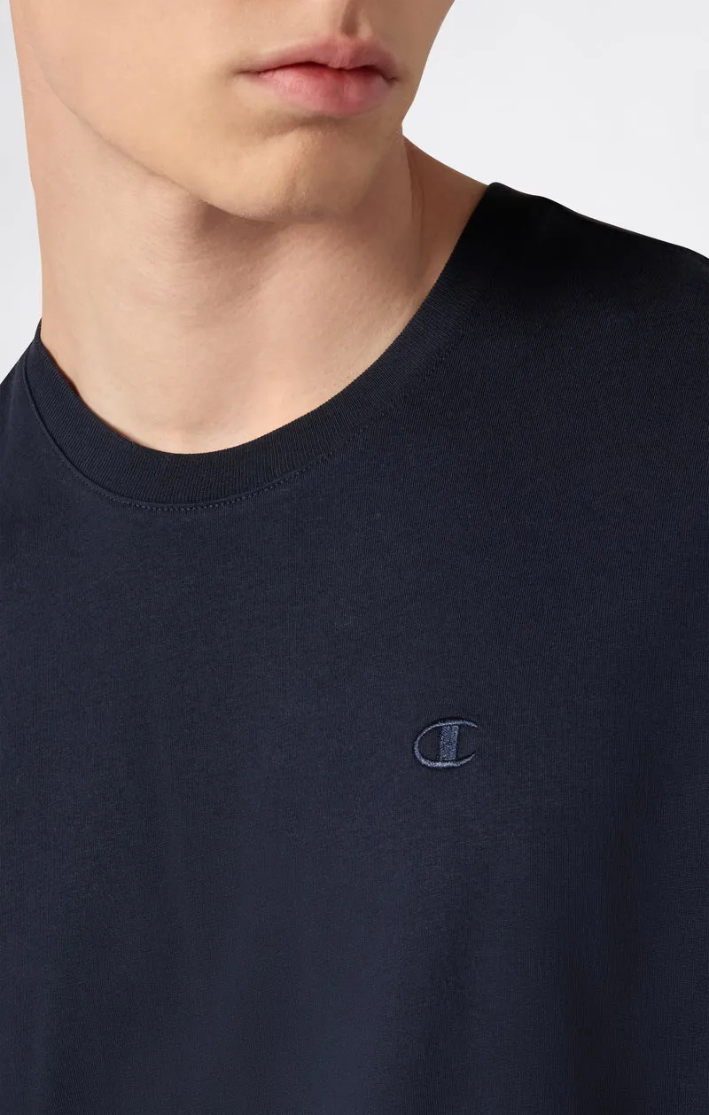 Men’s T-Shirt with Small C Embroidery Logo Icons