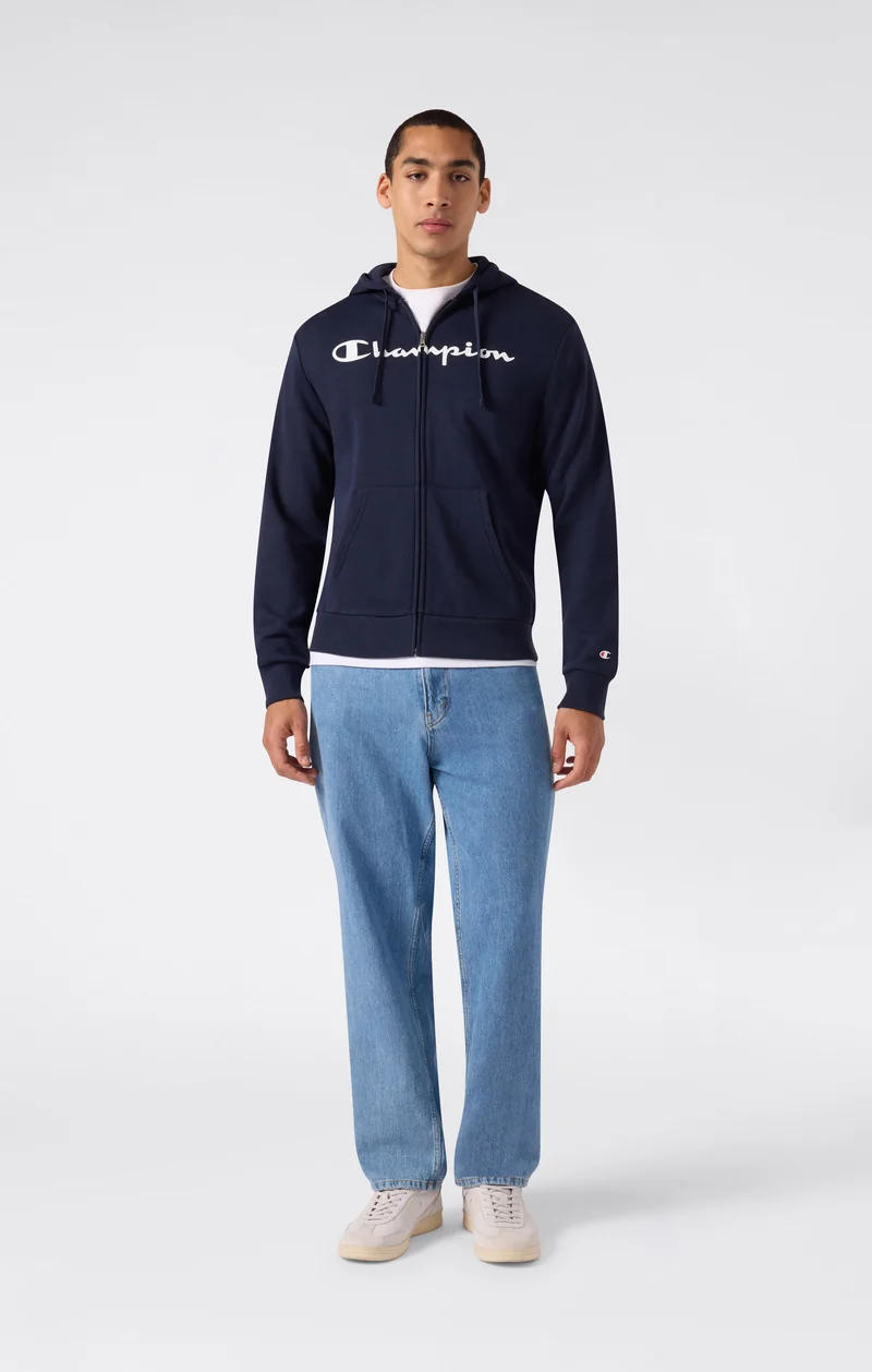 Men’s Fleece Full Zip Hoodie Script Logo