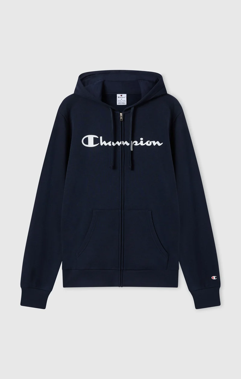 Men’s Fleece Full Zip Hoodie Script Logo