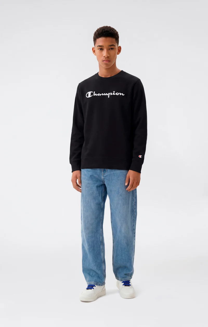 Boys' Fleece Crewneck Sweatshirt Script Logo