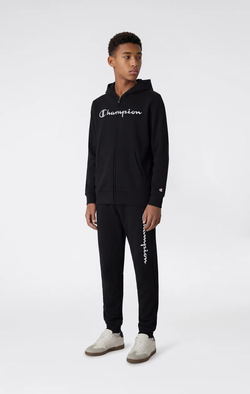 Boys' Fleece Full Zip Hoodie Script Logo