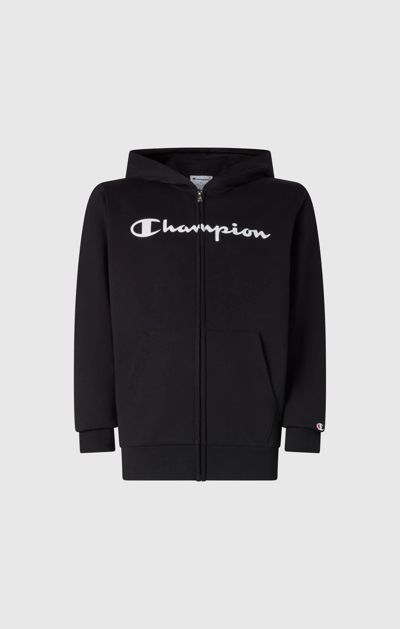 Boys' Fleece Full Zip Hoodie Script Logo