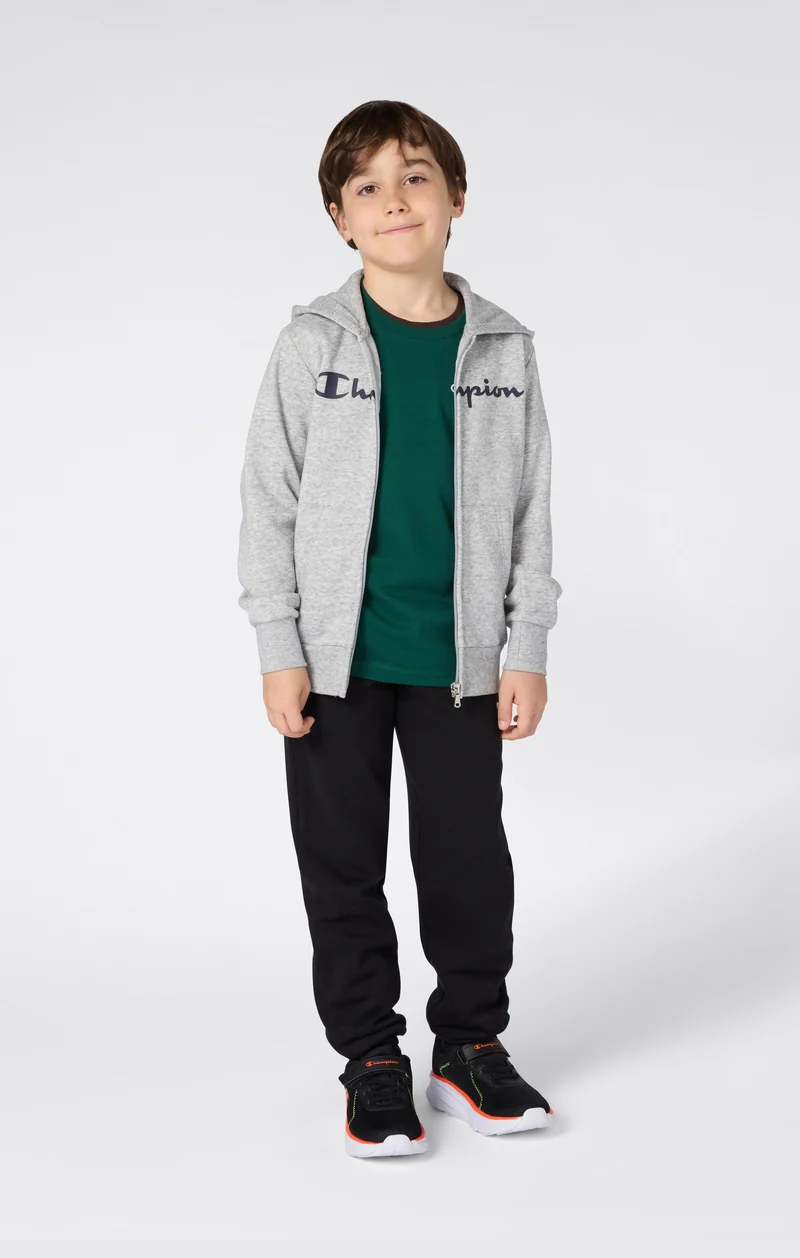 Boys' Fleece Full Zip Hoodie Script Logo
