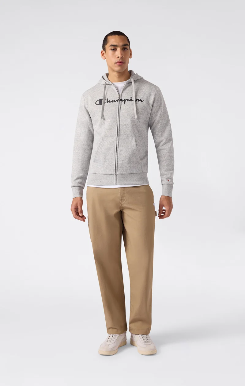 Men’s Fleece Full Zip Hoodie Script Logo