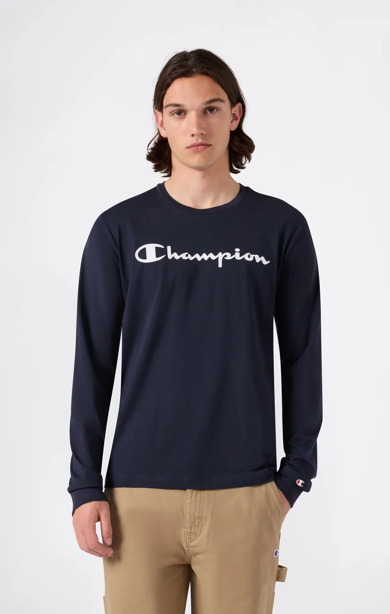 Men’s Long Sleeve T-Shirt Script Logo