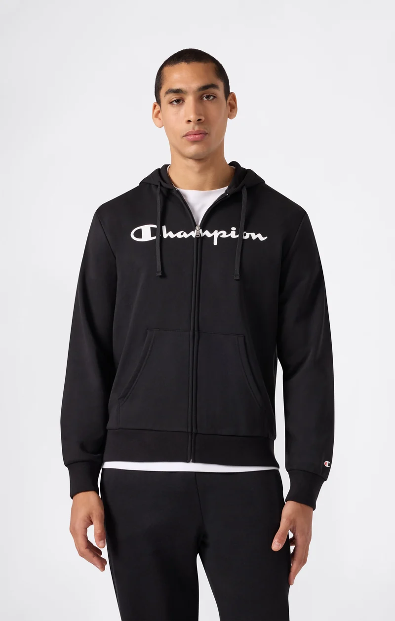 Men’s Fleece Full Zip Hoodie Script Logo