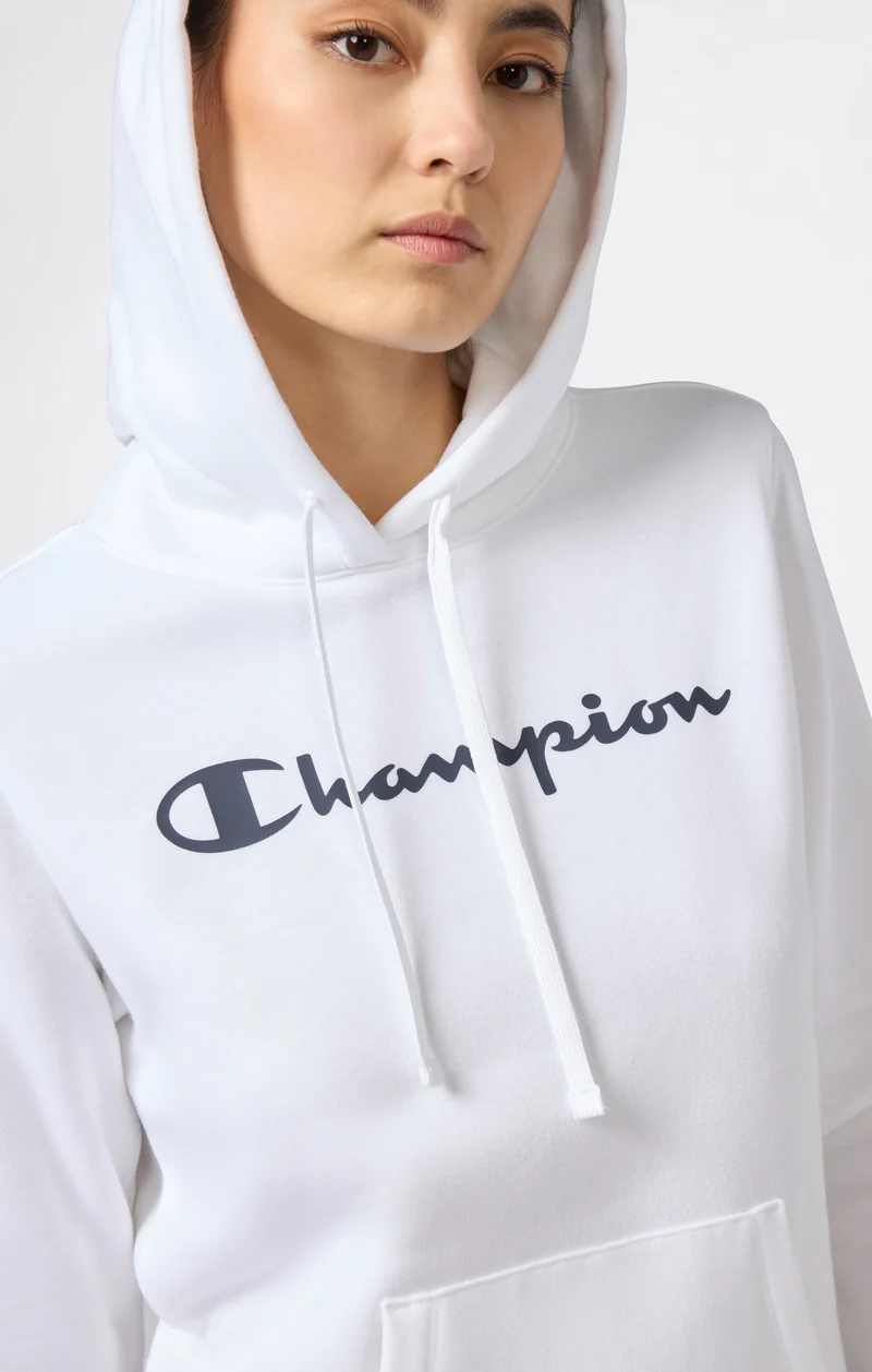 Women's Fleece Hooded Sweatshirt Script Logo