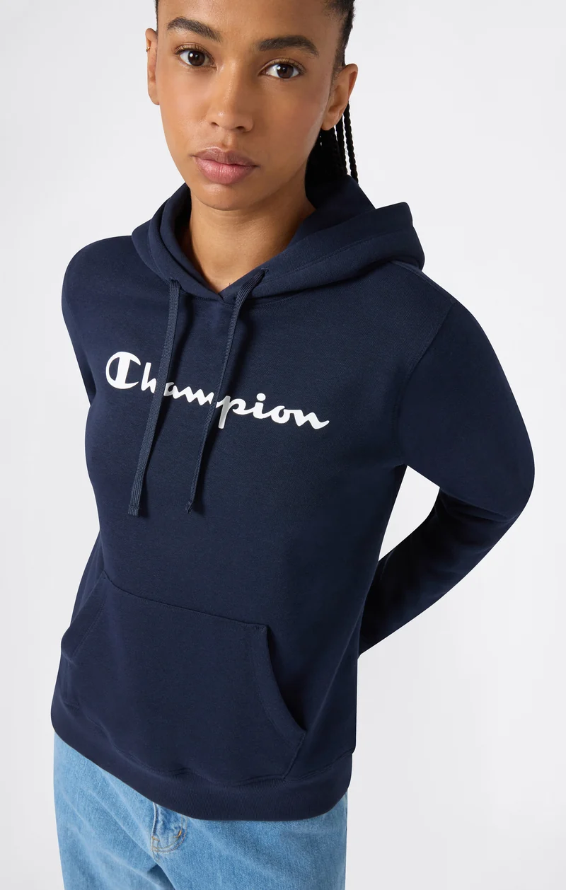 Women's Fleece Hooded Sweatshirt Script Logo