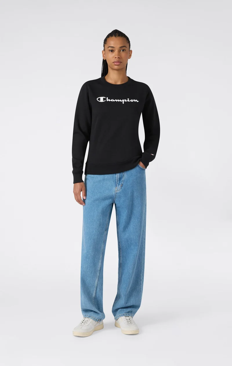 Women's Fleece Crewneck Sweatshirt Script Logo