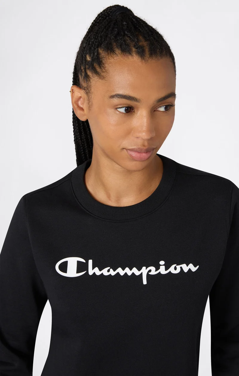 Women's Fleece Crewneck Sweatshirt Script Logo