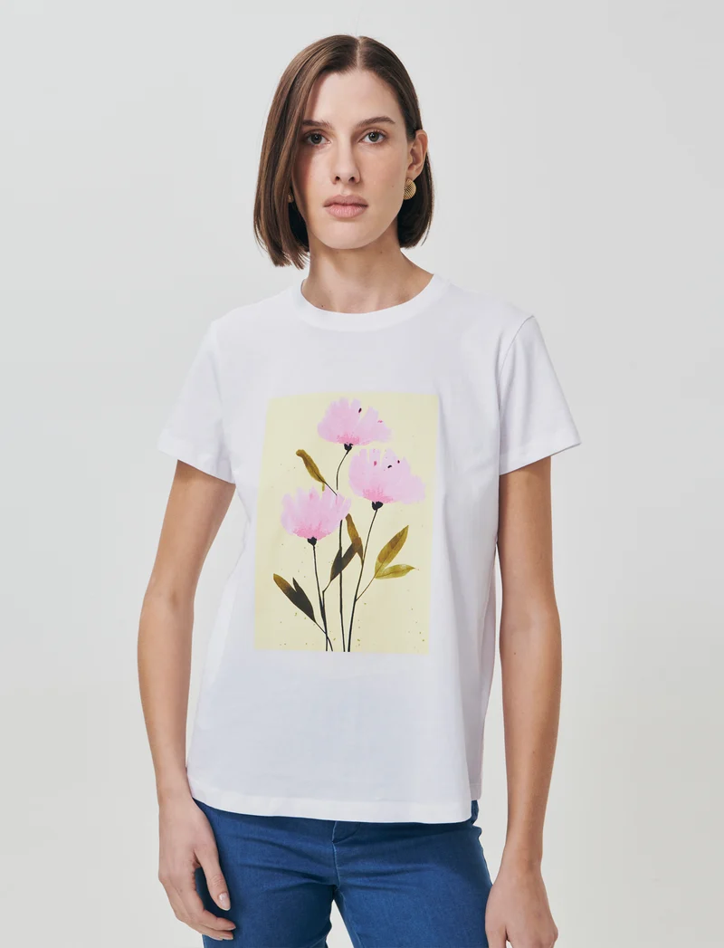 T-Shirt Manica Corta con Stampa - var 3