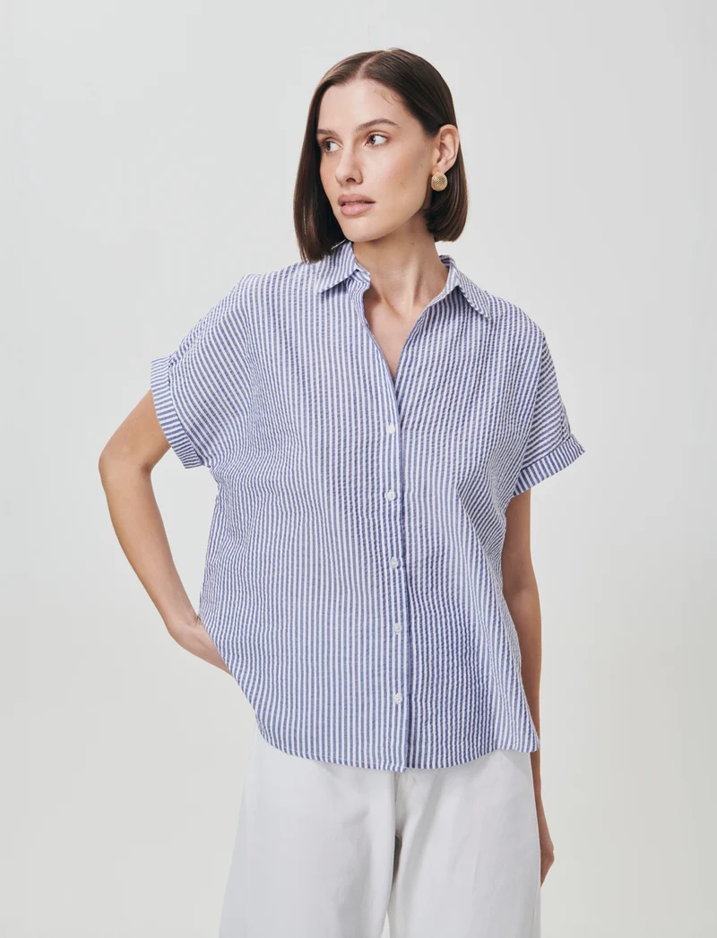 Camicia Mezza Manica Scollo a V - var 1