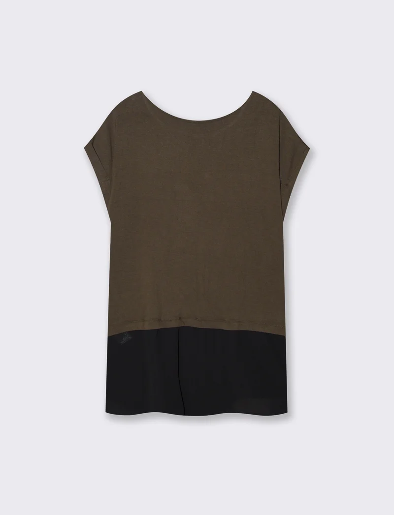 Maglia Kimono a Maniche Corte con Stampa - Ve.milit.