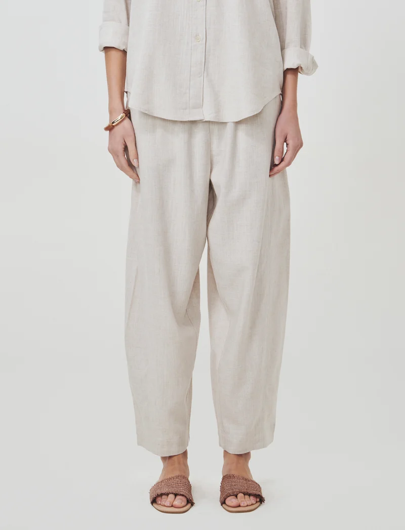 Pantalone Ballon con elastico in vita - Sabbia
