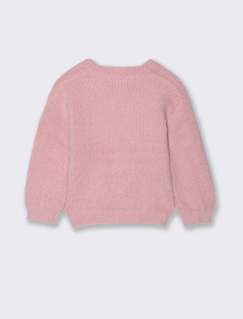 Cardigan in maglia morbida - Rosa