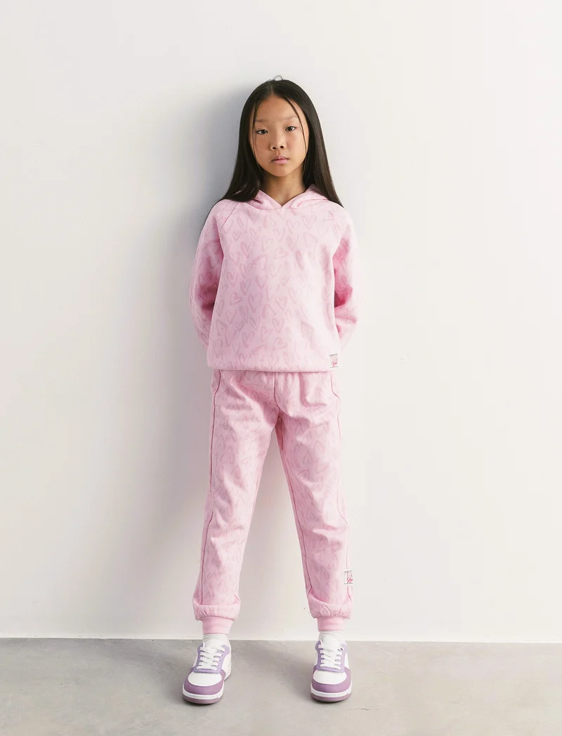 Jogger stampato - Rosa