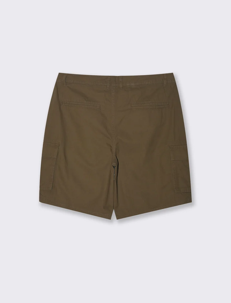 Bermuda cargo in tessuto ripstop da uomo - Verde kaki