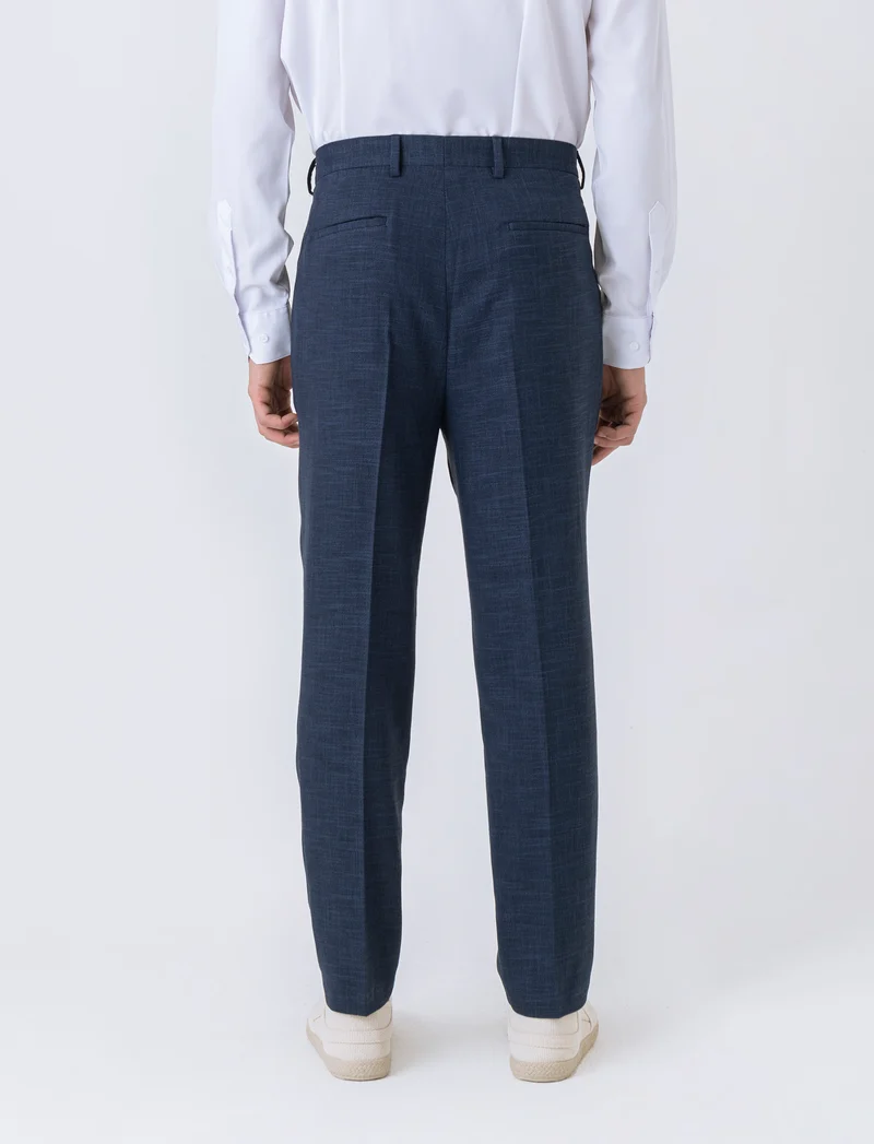 Pantaloni da completo formal fit da uomo - Blu
