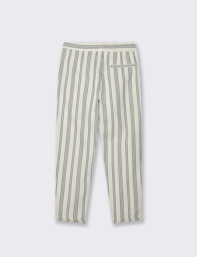 Pantaloni jogger a righe da uomo - Beige ecru