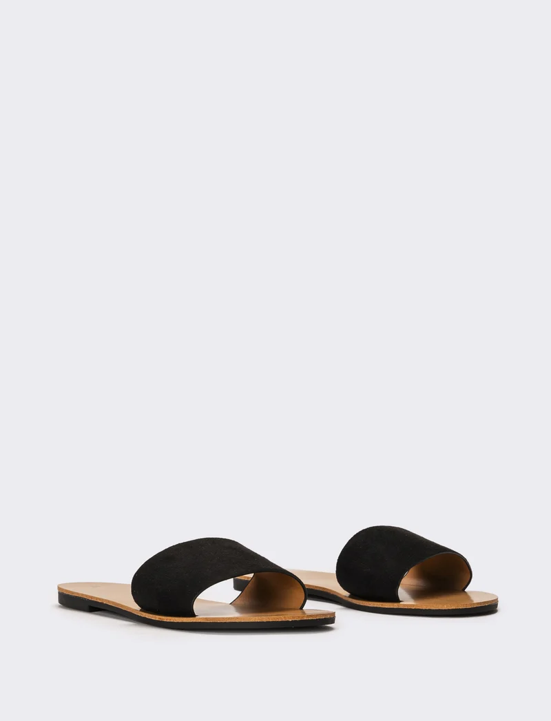 Mule a fascia da donna - Nero