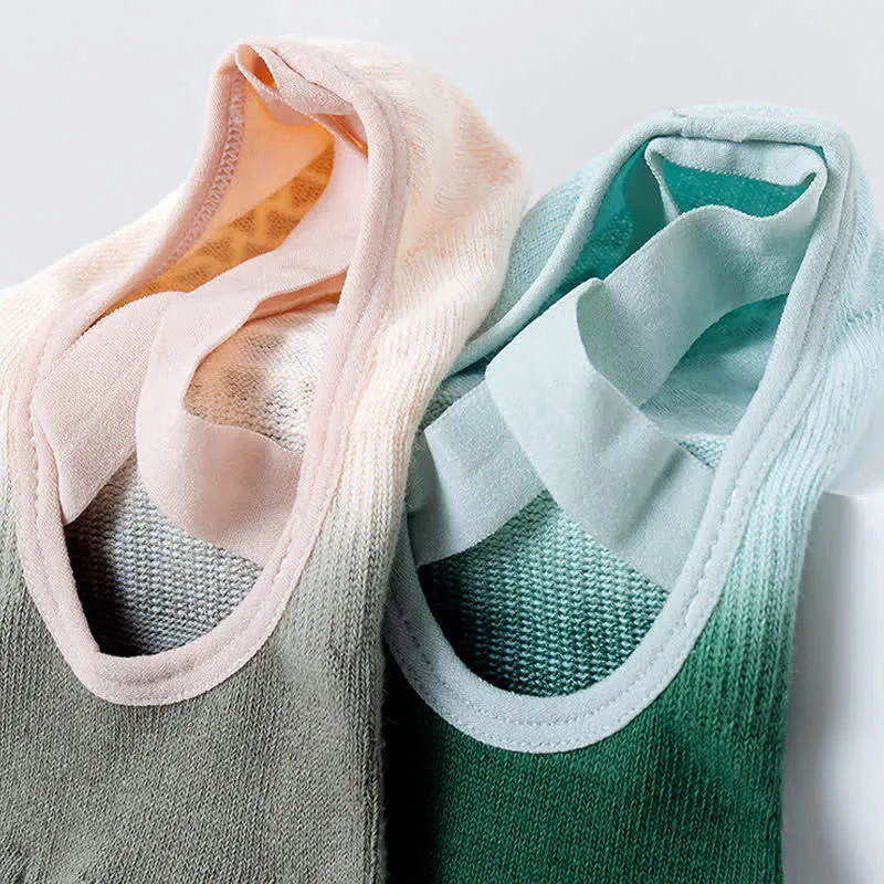 Olivenorma Gradient Fünf-Zehen-Yogasocken für Damen – Atmungsaktive Zehentrennungs-Socken mit rutschfester Sohle, ideal für Pilates und Barre, mit Silikonsohle und schweißableitenden Eigenschaften.
