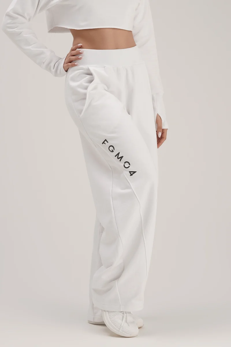 Pantalone Donna Baggy Ikonic Bianco