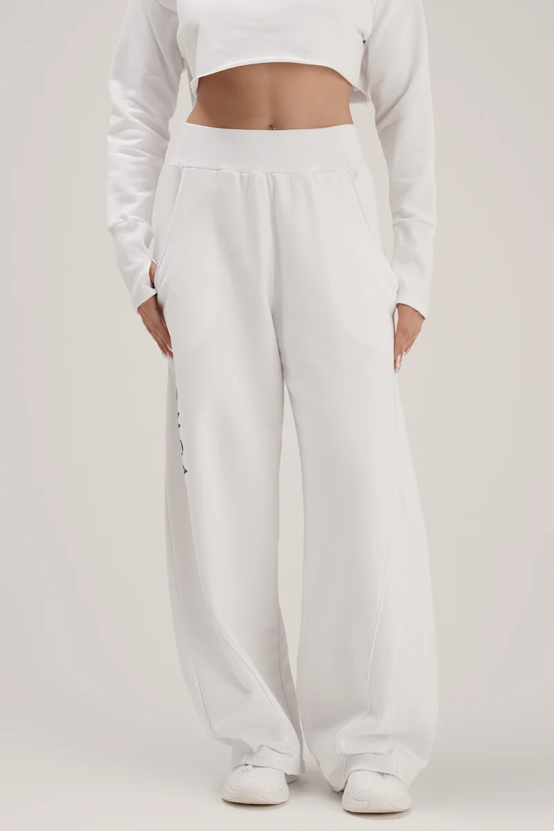 Pantalone Donna Baggy Ikonic Bianco