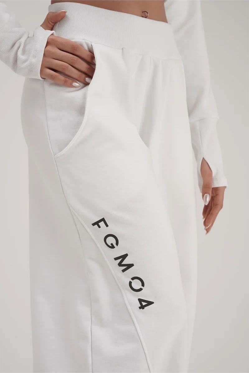 Pantalone Donna Baggy Ikonic Bianco