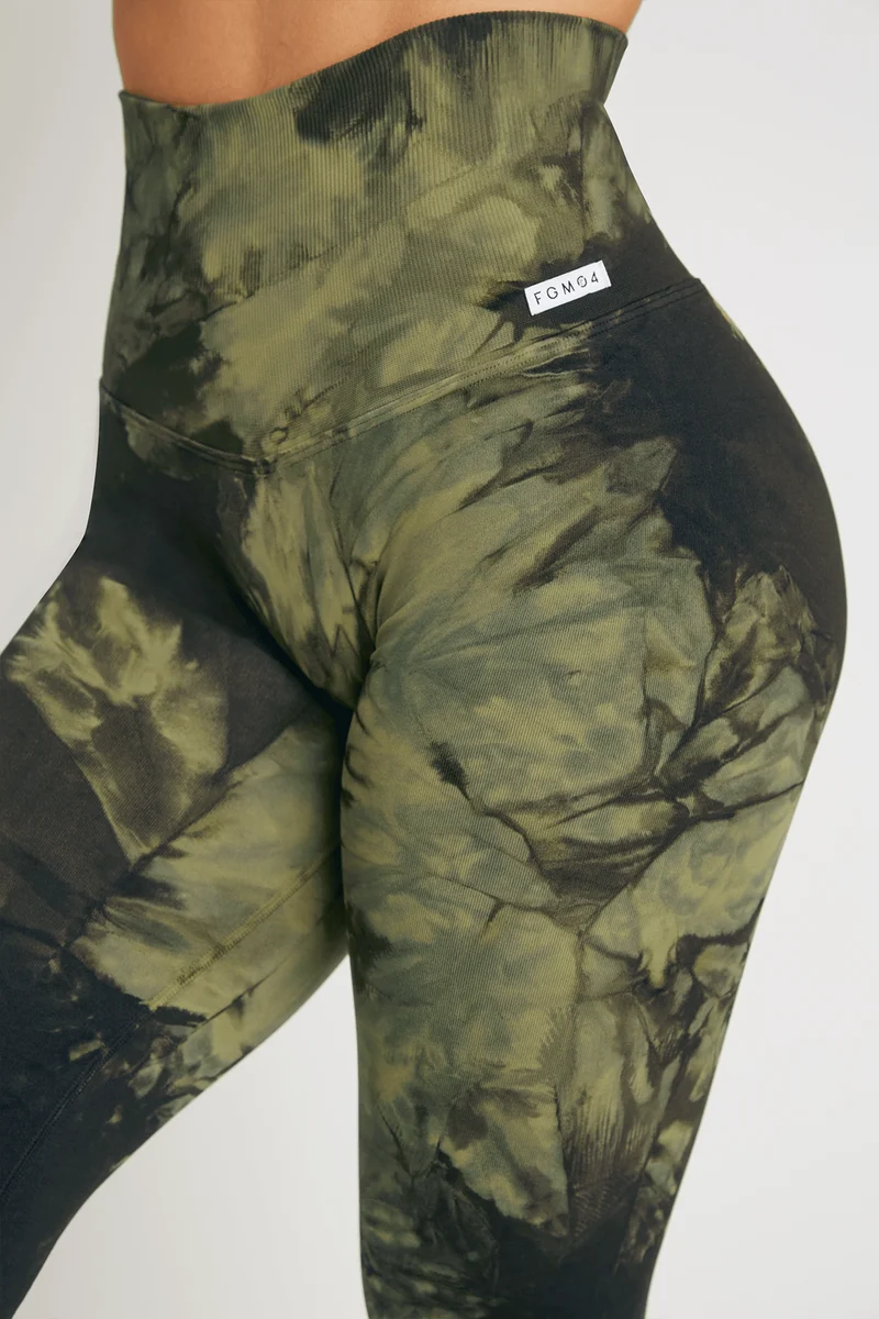 Leggings Push Up Maltinto Verde Purgatorio
