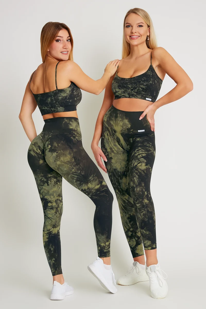 Leggings Push Up Maltinto Verde Purgatorio