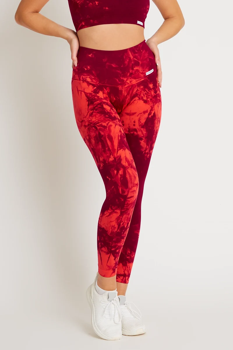 Leggings Push Up Maltinto Rosso Inferno
