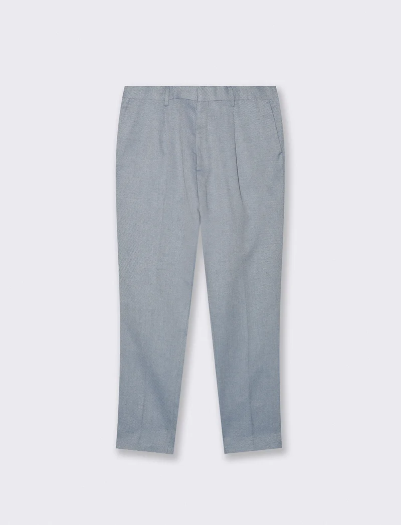 Pantaloni Oxford Formal Fit con Tasche - Celeste