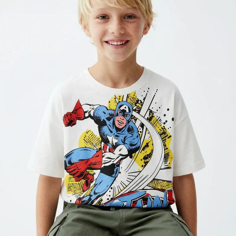 T-shirt cotone con personaggi Marvel - var 1