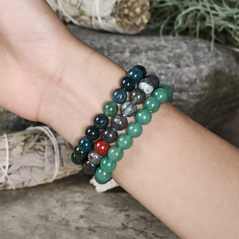 Olivenorma Krebs – 21. Juni – 22. Juli – Sternzeichen-Armbandset mit Kristallen