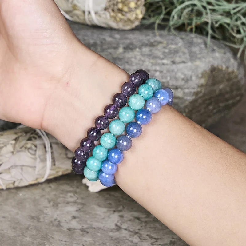 Olivenorma Wassermann – 20. Januar – 18. Februar – Sternzeichen-Astrologie-Kristallarmband-Set