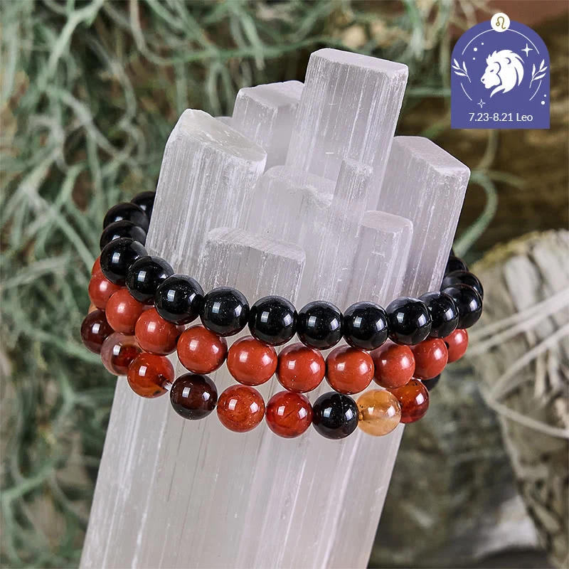 Olivenorma Leo – 23. Juli – 22. August – Sternzeichen-Armbandset mit Kristallen