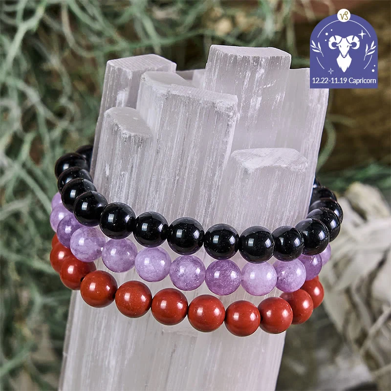 Olivenorma Steinbock – 22. Dez. – 19. Jan. – Sternzeichen-Astrologie-Kristallarmband-Set