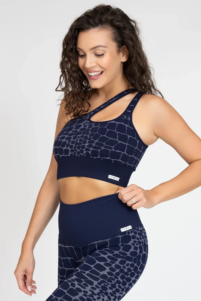 Top Monospalla Cocco Blu Notte