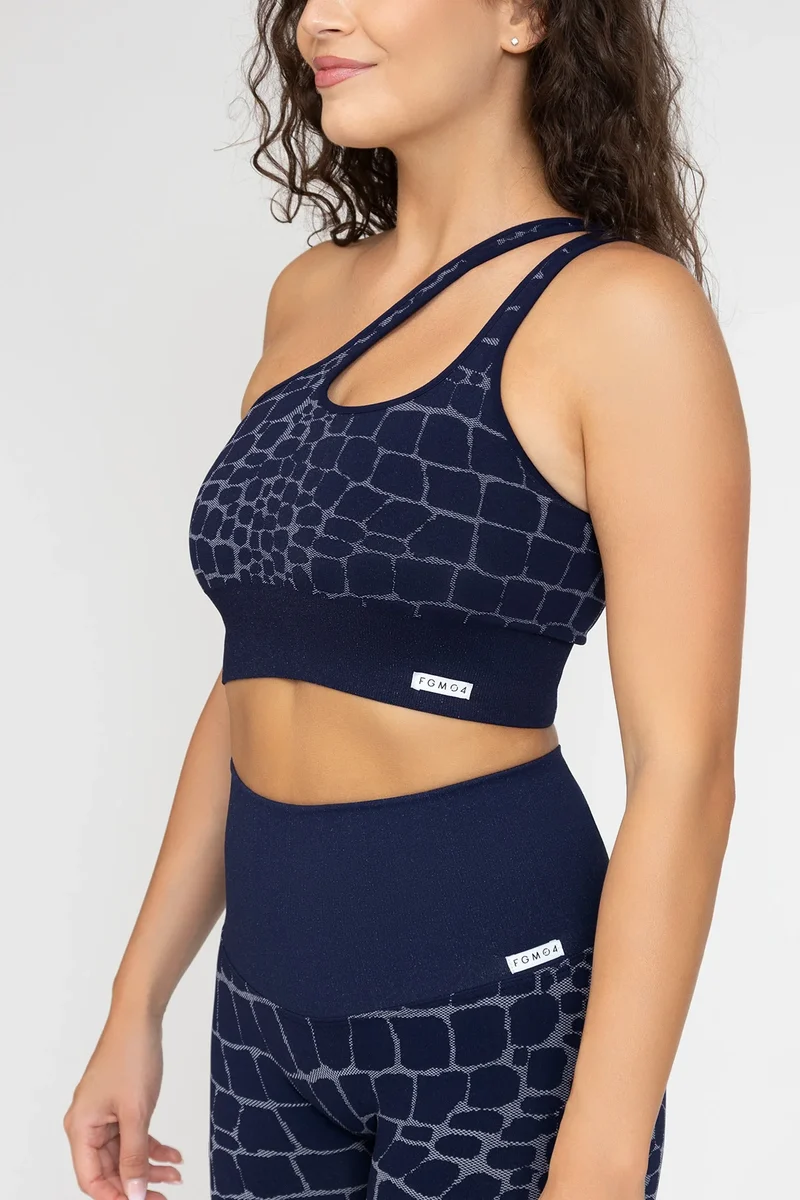 Top Monospalla Cocco Blu Notte