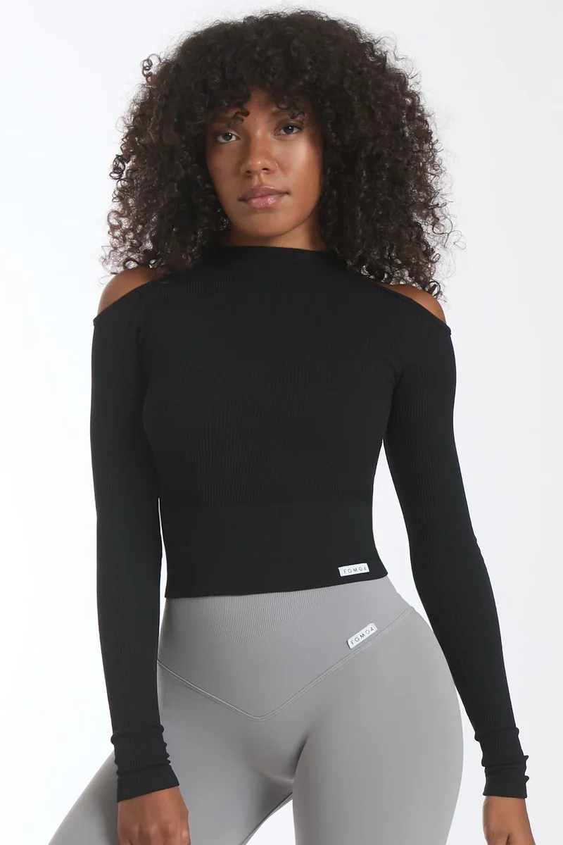 Maglia Nyx Spalle Scoperte Nero